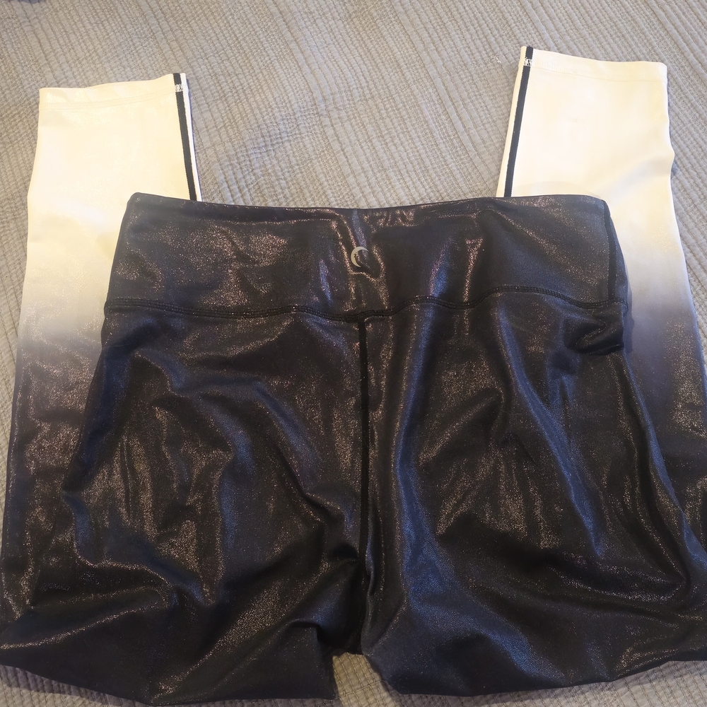 Shimmer Black and White Leggings